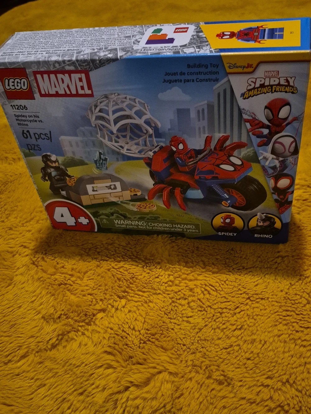 Lego Marvel Spidey Red and Blue Spider Motorcycle Building Set